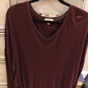 Anthropologie Bordeaux Maroon Top